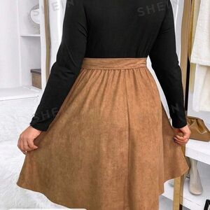 PLUS SIZE Two Toned Belted A Line Dress *NEVER WORN*